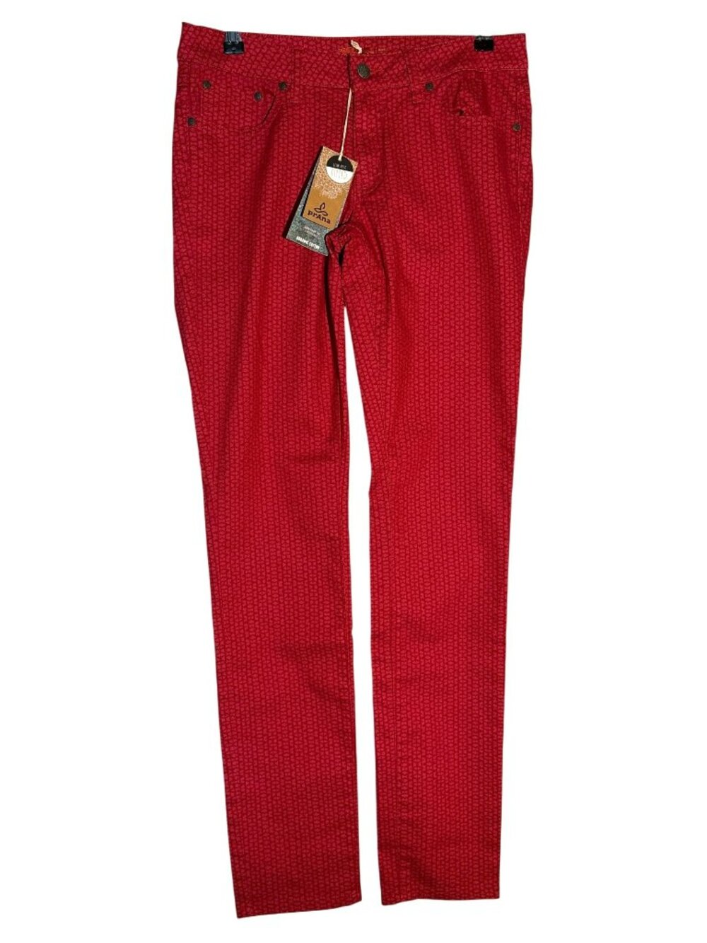 NWT Prana Low Rise Fitted Red Mixer Organic Cotton Kara Jeans Size 8/29